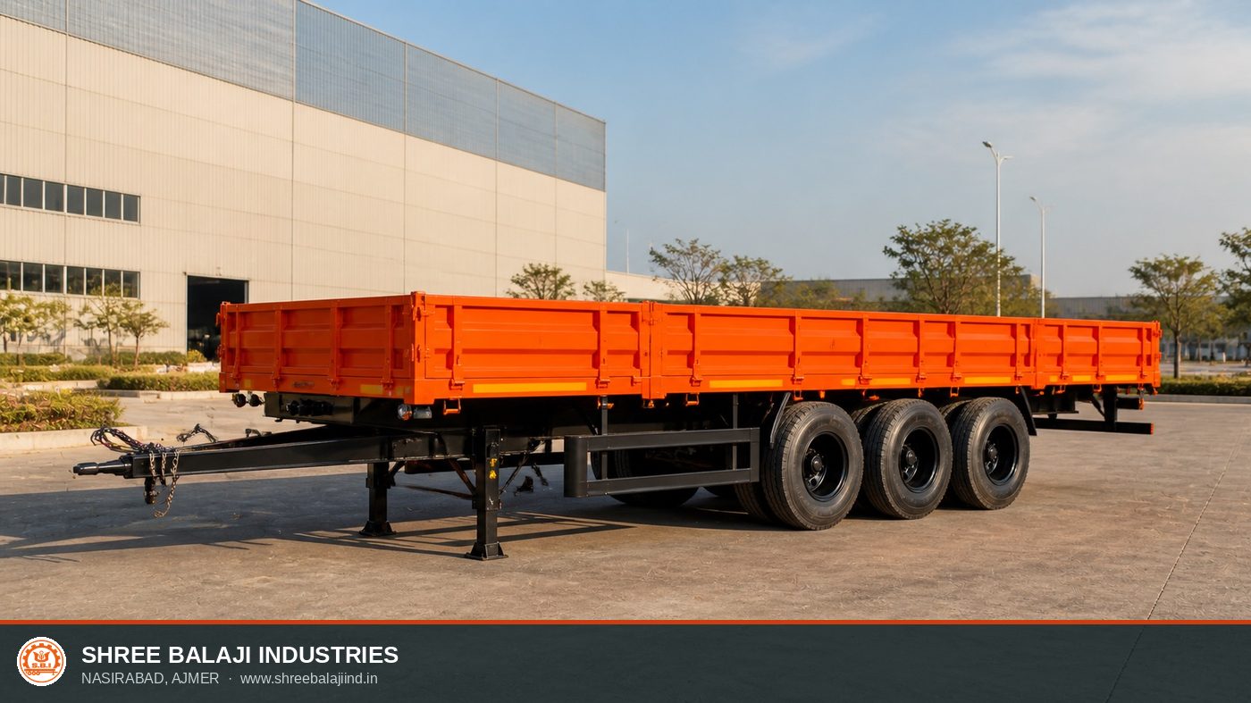 Illustrative 30 Feet Ashok Leyland HCV Truck Trailer